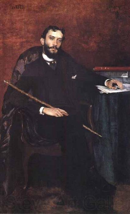 Rodolfo Amoedo Retrato de Gonzaga Duque Spain oil painting art